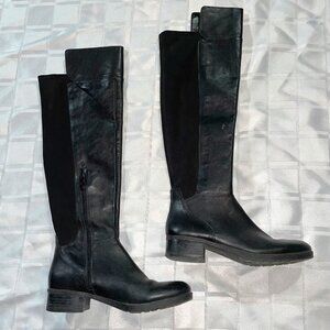 Nine West knee high flat leather boots 7.5